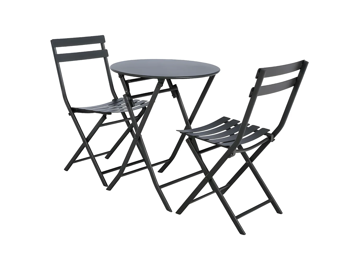 Table ronde pliante Greensboro 2p graphite Hespéride