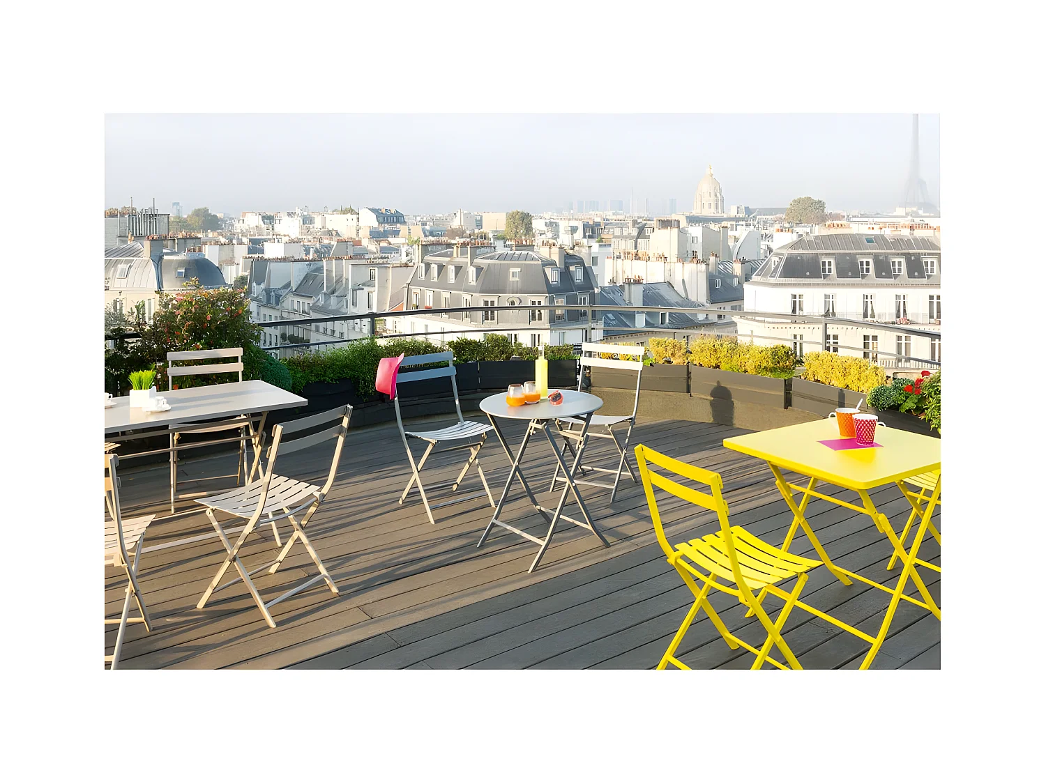 Table ronde pliante Greensboro 2p graphite Hespéride