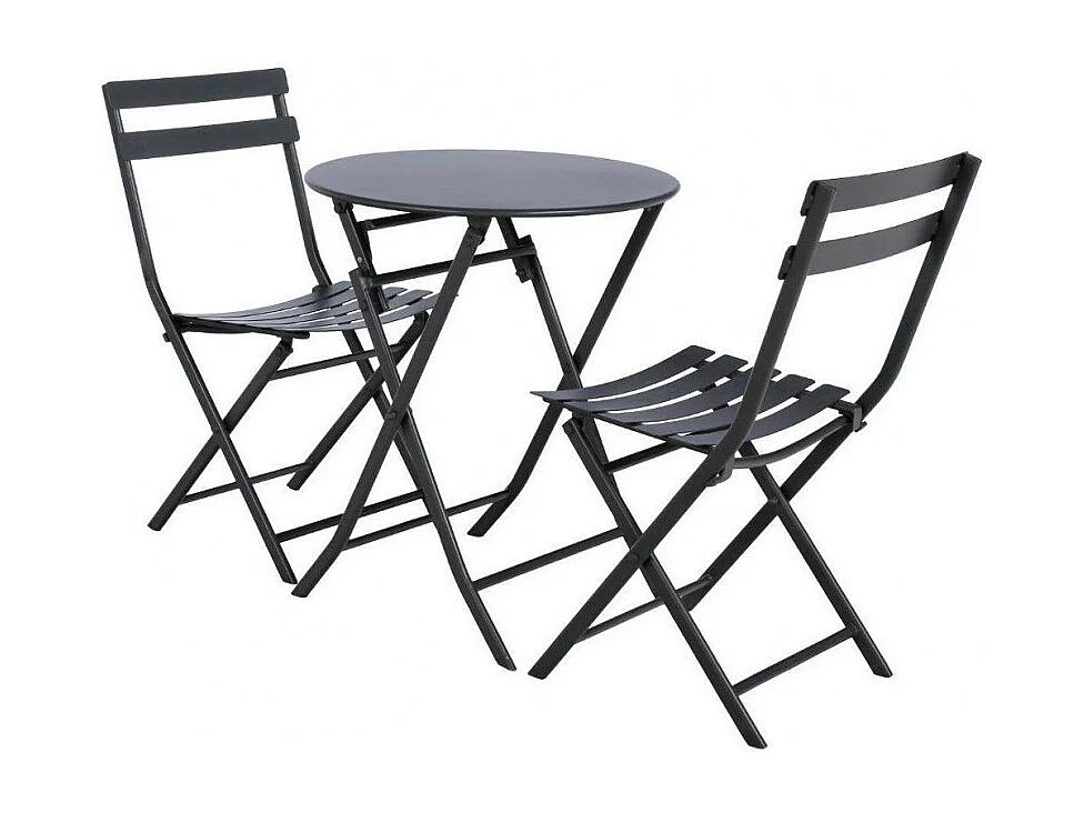 Table ronde pliante Greensboro 2p graphite Hespéride