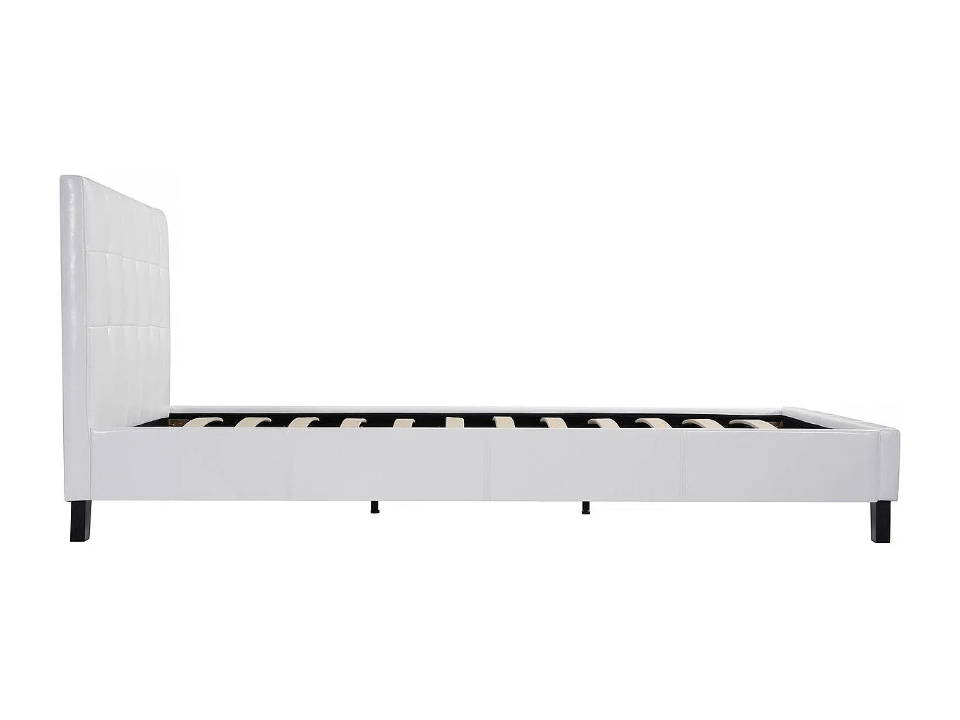 Lit double en pvc "Julia" - 140 x 190 cm - Blanc