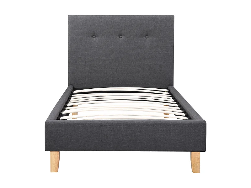 Einzelbett "Elise" - 90 x 190 cm - Dunkelgrau