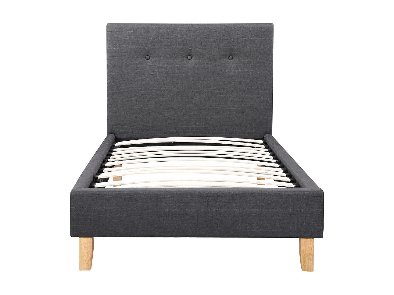 Lit "Elise" - 90 x 190 cm - Gris foncé