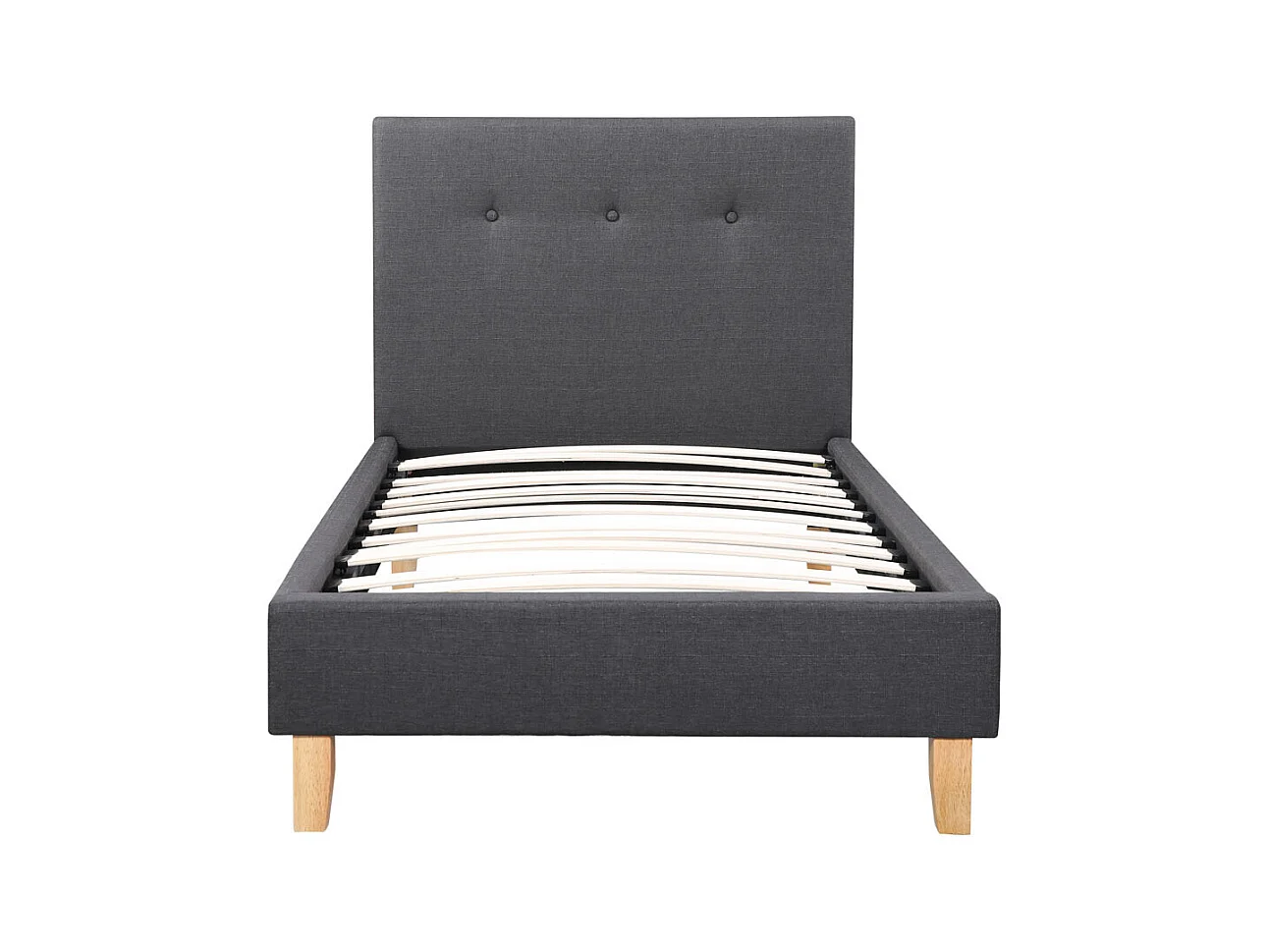 Lit "Elise" - 90 x 190 cm - Gris foncé