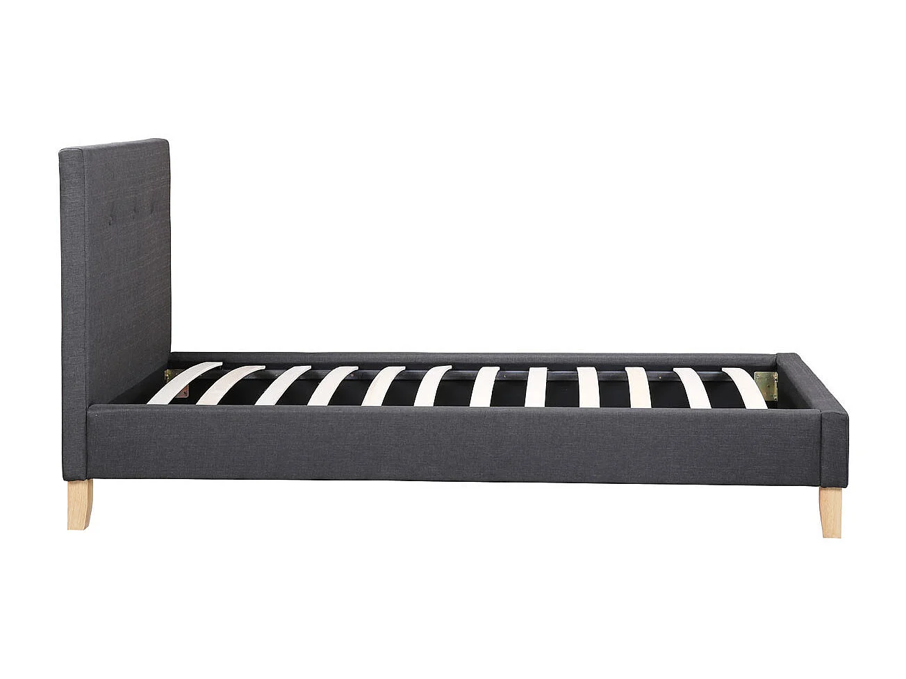 Lit "Elise" - 90 x 190 cm - Gris foncé