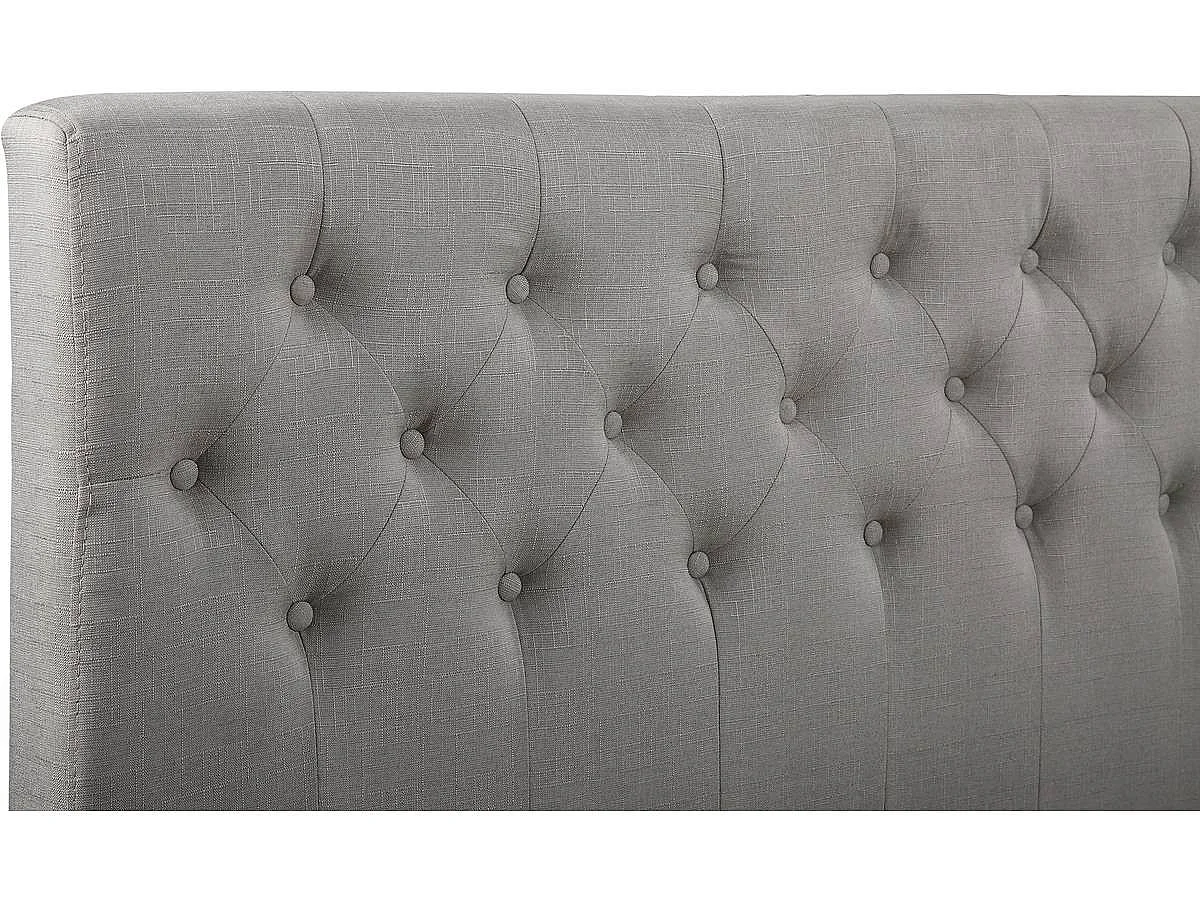 Cama "Emmy" Bege 160x200 cm - Design Elegante com Pernas de Pino - Ideal para Casais