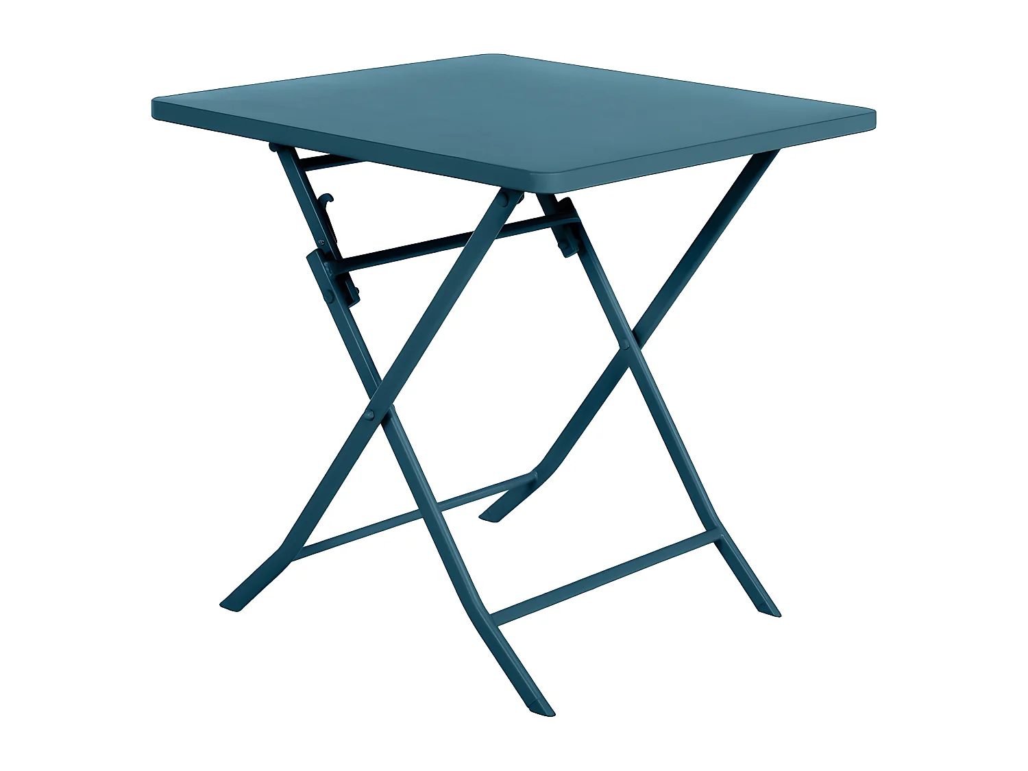 Table carrée pliante Greensboro 2p bleu canard Hespéride