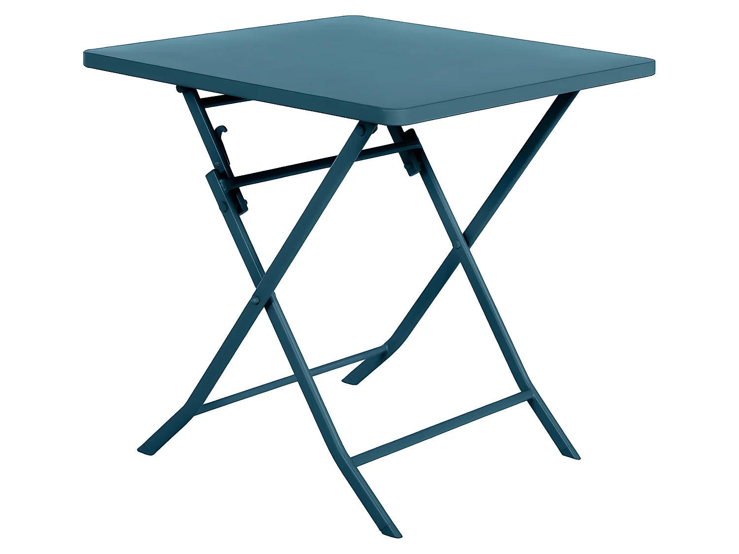 Table carrée pliante Greensboro 2p bleu canard Hespéride