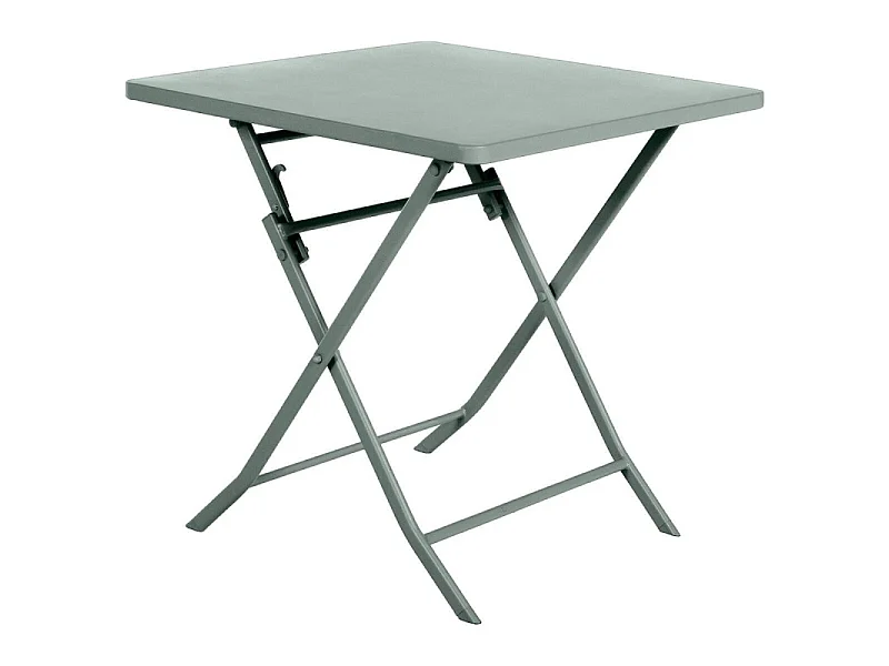 Mesa Exterior Cuadrada Greensboro 70 Acero Verde Oliva para Jardín