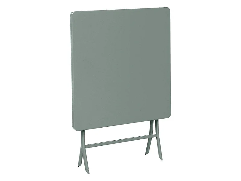 Mesa de jardim Greensboro 70 Square Outdoor Steel Verde Oliva para jardim