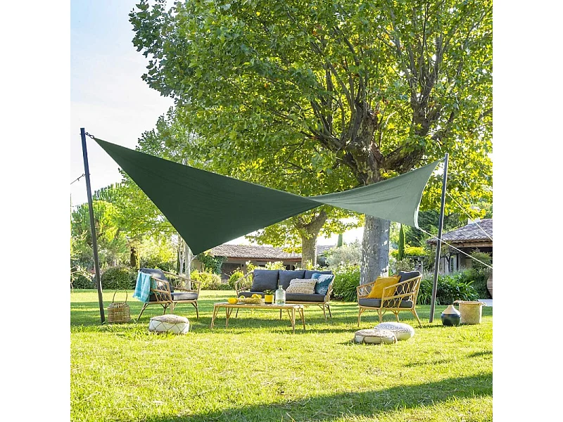 Mât de fixation pour toile solaire graphite Hespéride