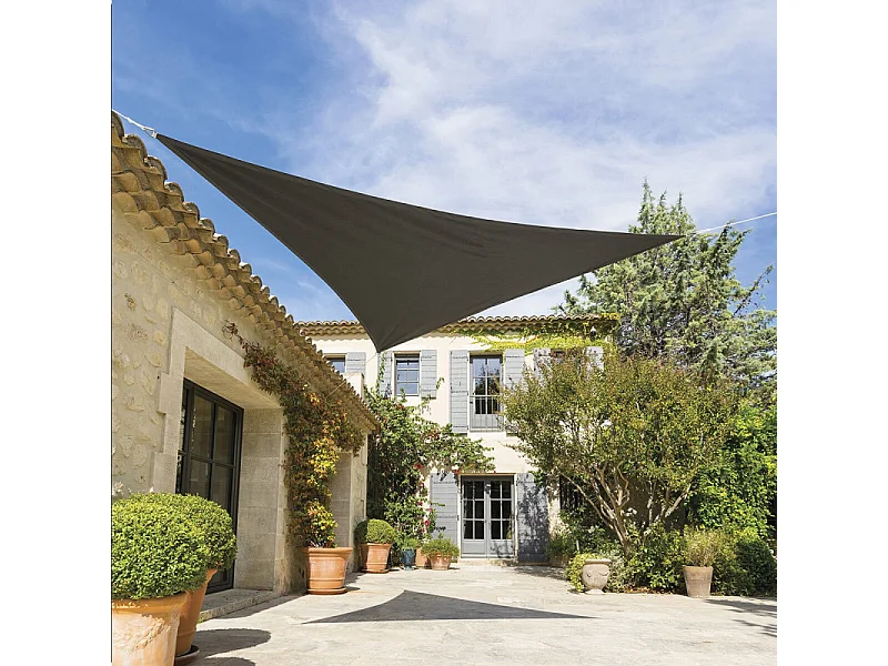 Toile solaire 3x3x3m Shae ardoise Hespéride