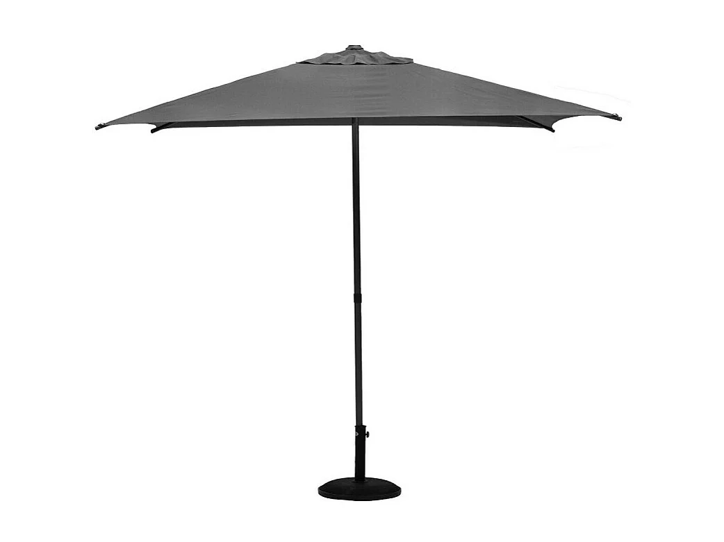 Parasol droit carré 2,5x2,5m Soya ardoise Hespéride