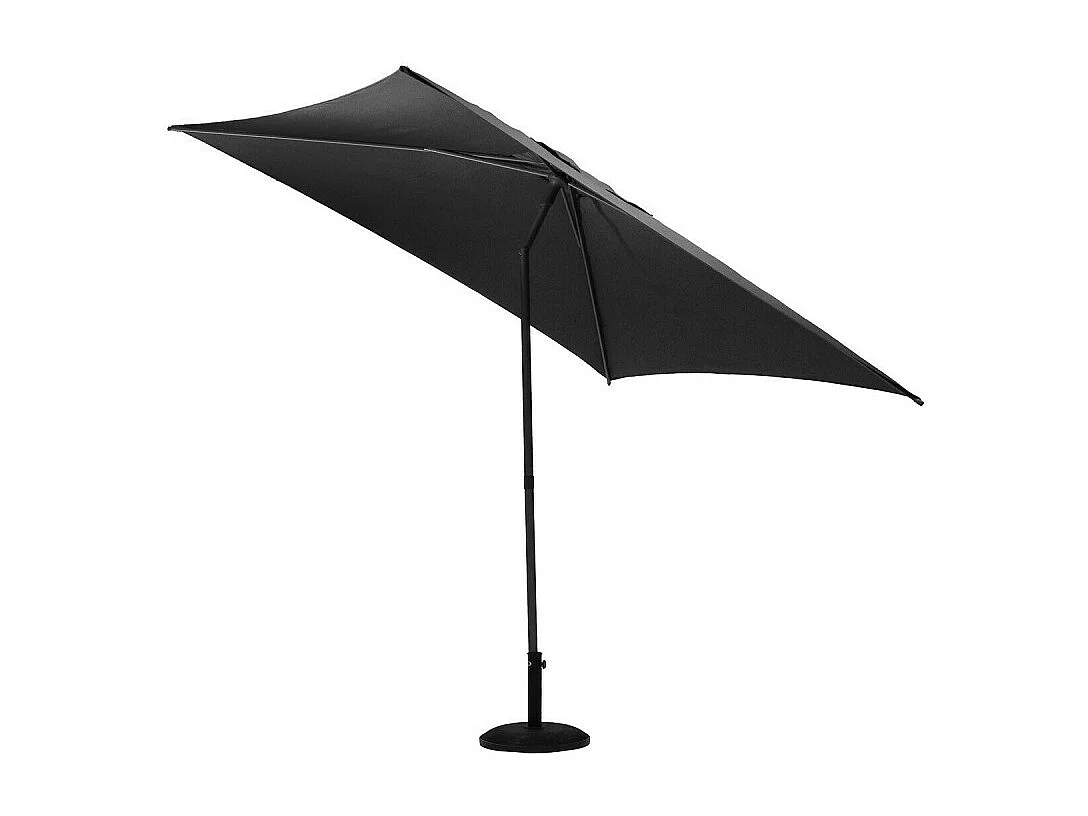 Parasol droit carré 2,5x2,5m Soya ardoise Hespéride