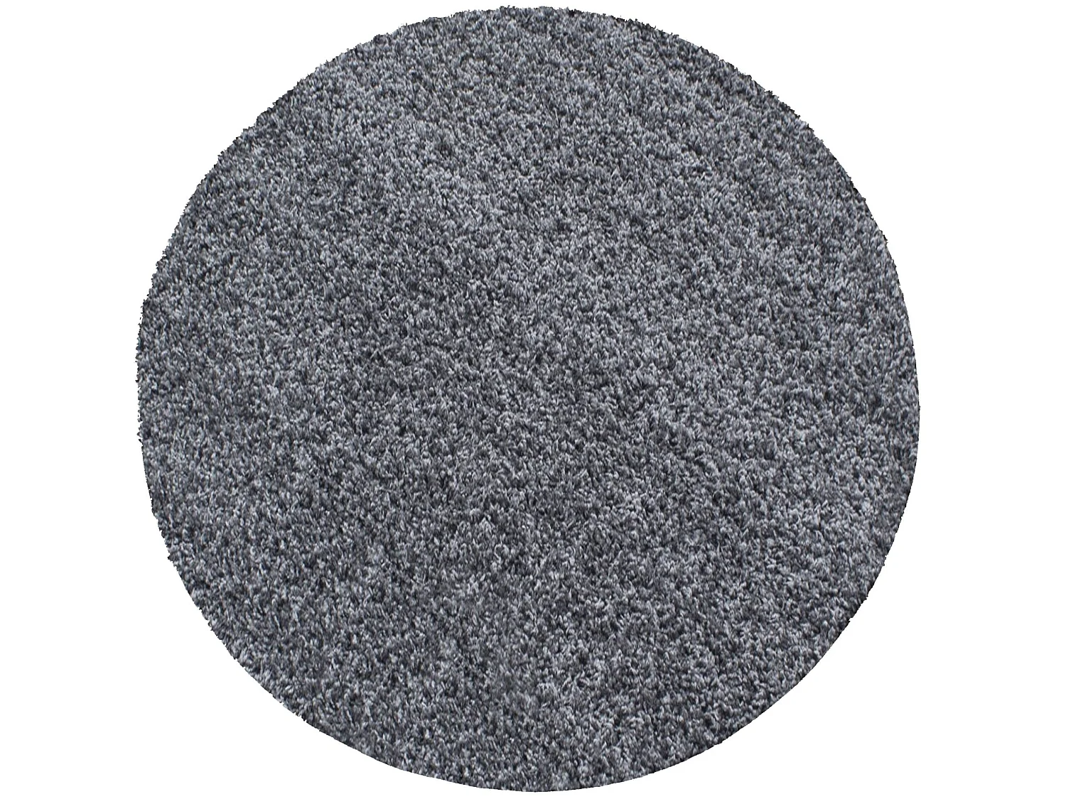 SHAGGY - Tapis Uni Rond - Gris 080 x 080 cm