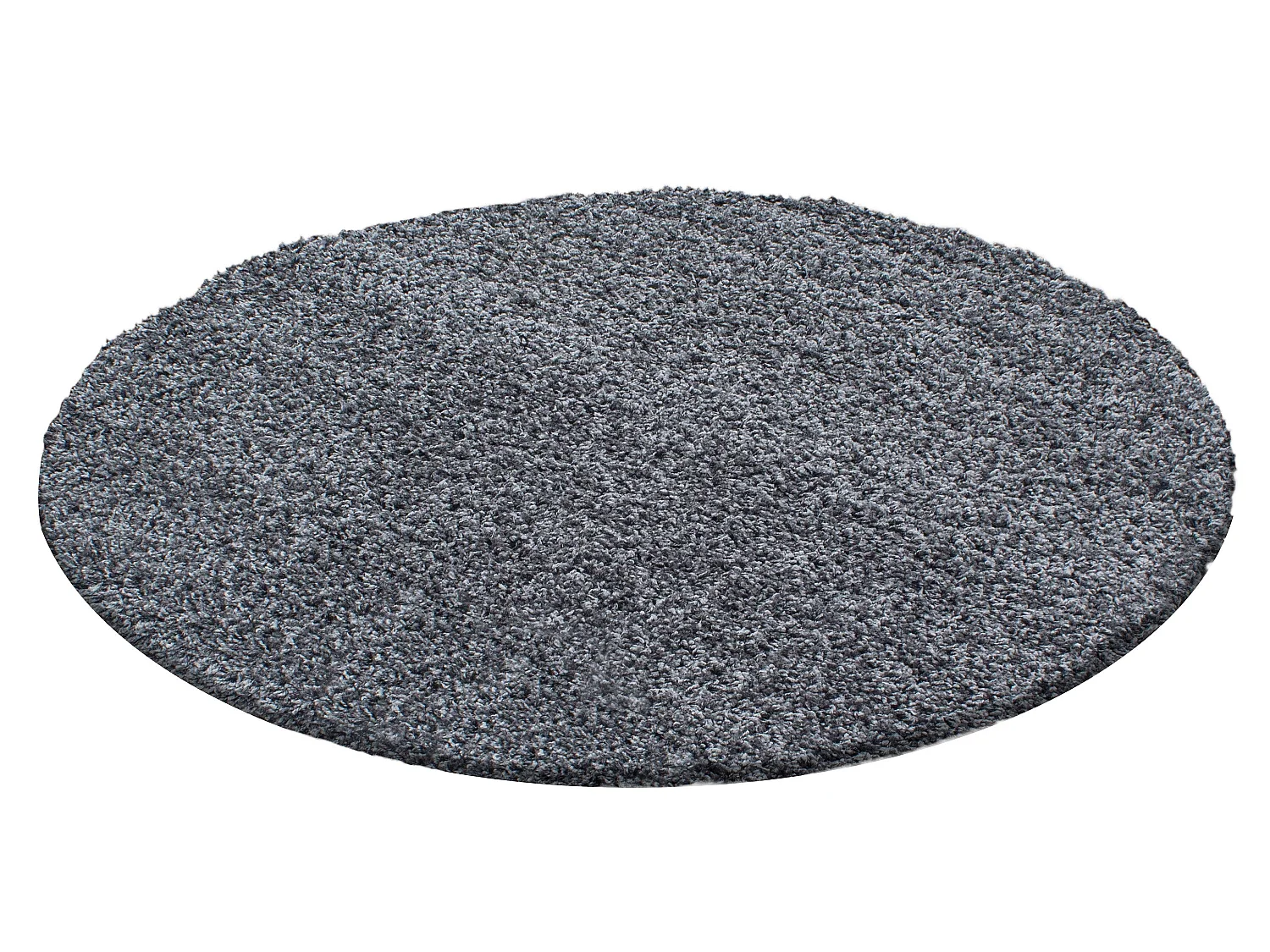 SHAGGY - Tapis Uni Rond - Gris 080 x 080 cm