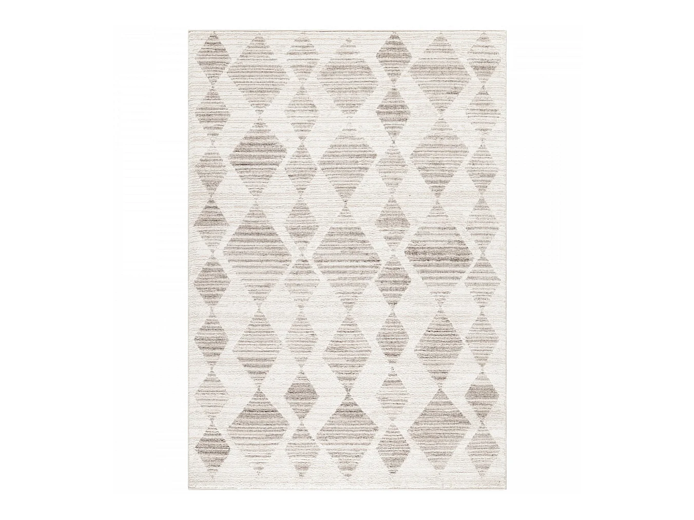 LULA - Tapis Berbère laineux - Beige & Crème 140 x 200 cm