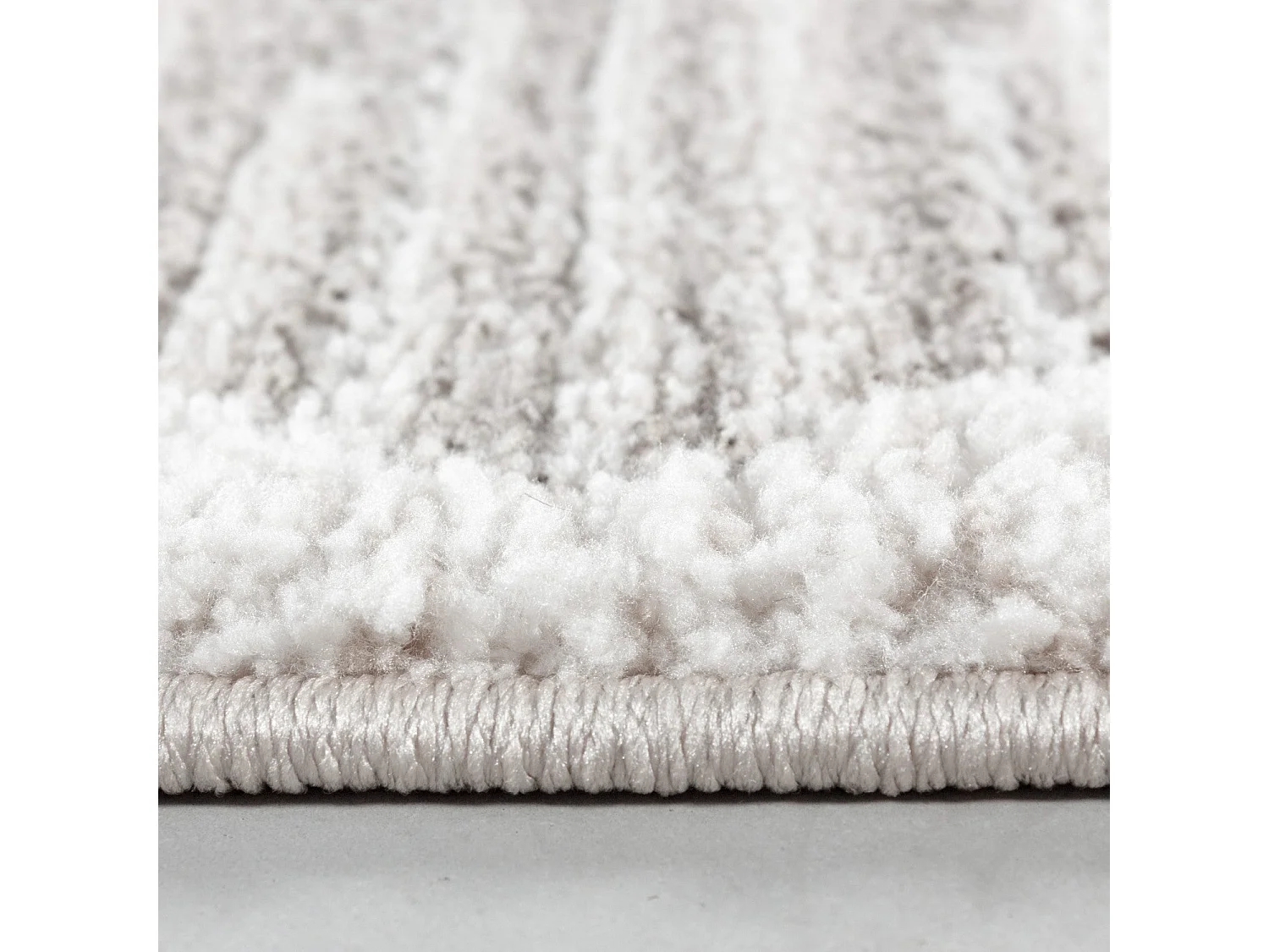 LULA - Tapis Berbère laineux - Beige & Crème 140 x 200 cm