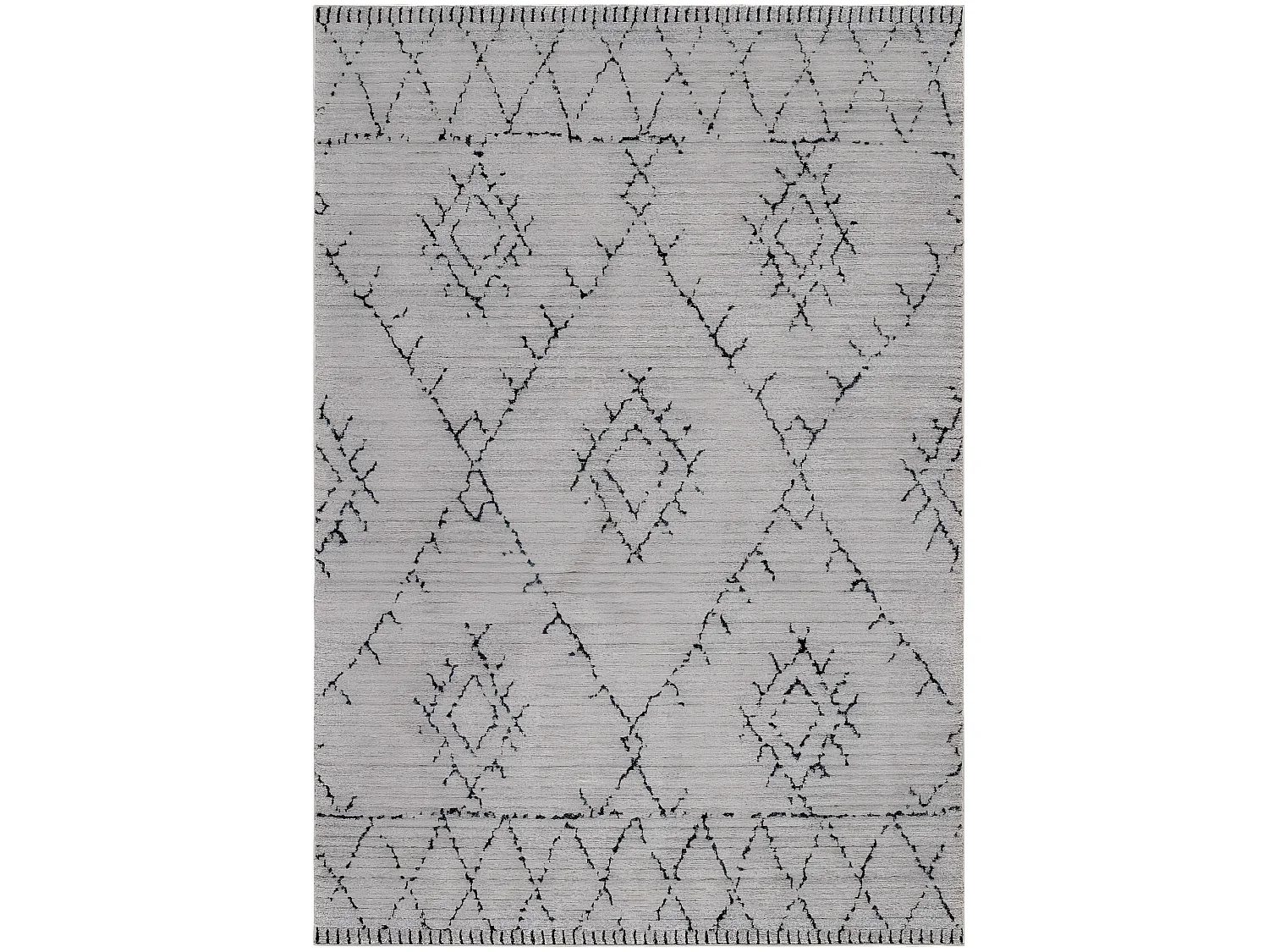 TRIBAL - Tapis Berbère laineux - Beige & Anthracite 160 x 230 cm