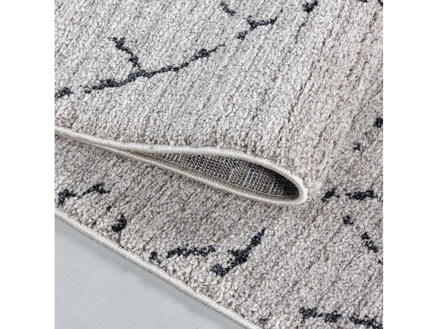 TRIBAL - Tapis Berbère laineux - Beige & Anthracite 160 x 230 cm