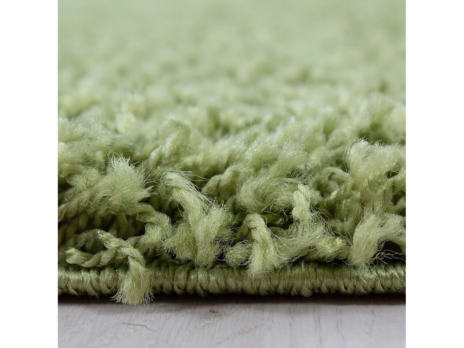 SHAGGY - Tapis Uni à poils longs - Vert 120 x 170 cm