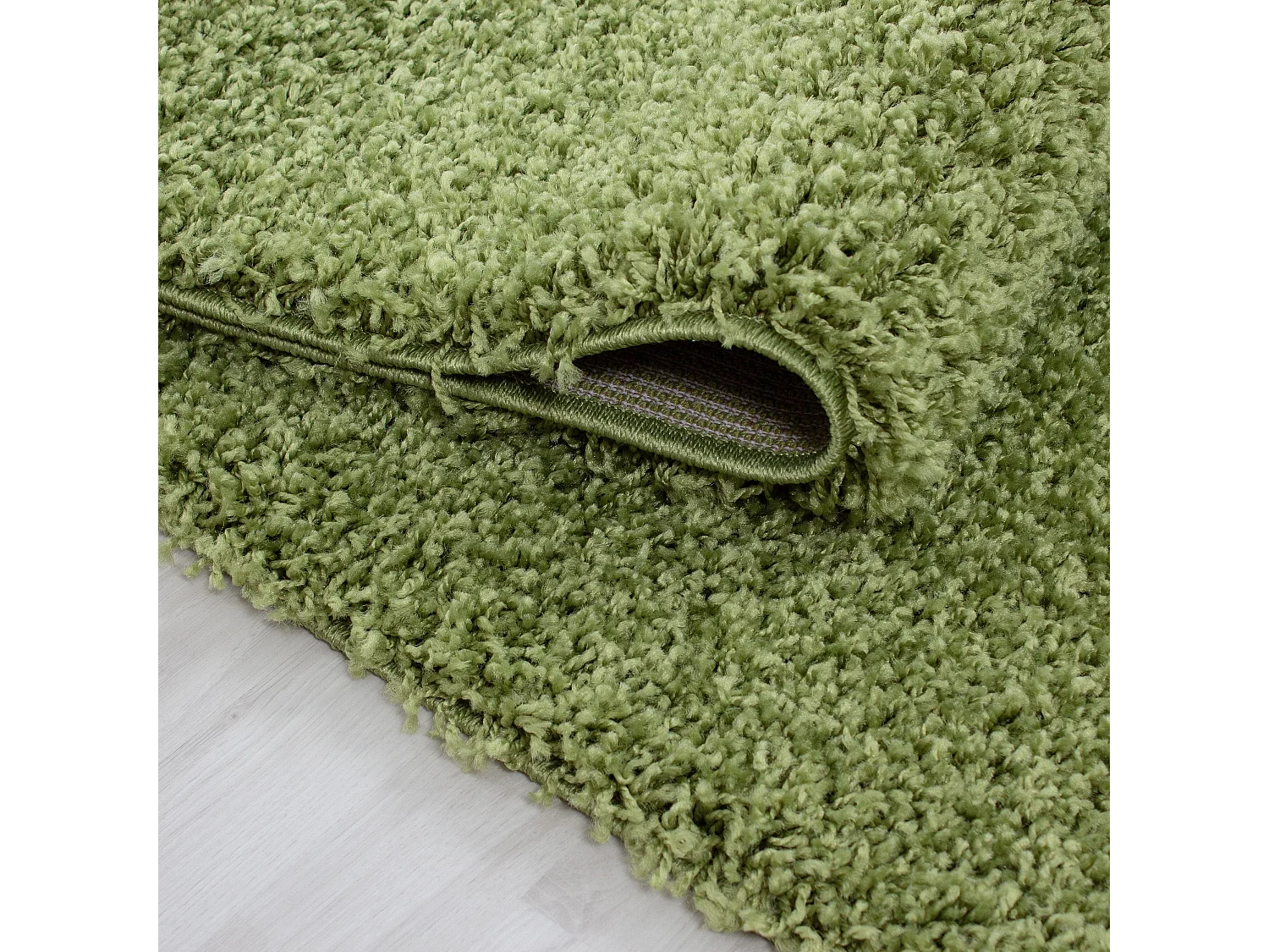 SHAGGY - Tapis Uni à poils longs - Vert 120 x 170 cm