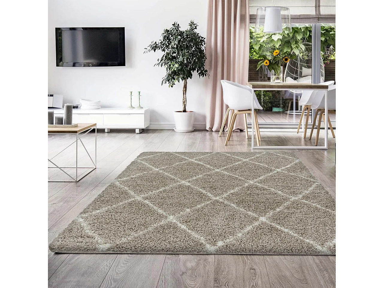 BERBERE - Tapis de style berbère - Beige et Ivoire 280 x 370 cm
