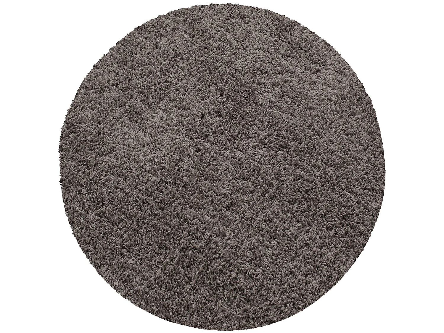 SHAGGY - Tapis Uni Rond - Taupe 160 x 160 cm