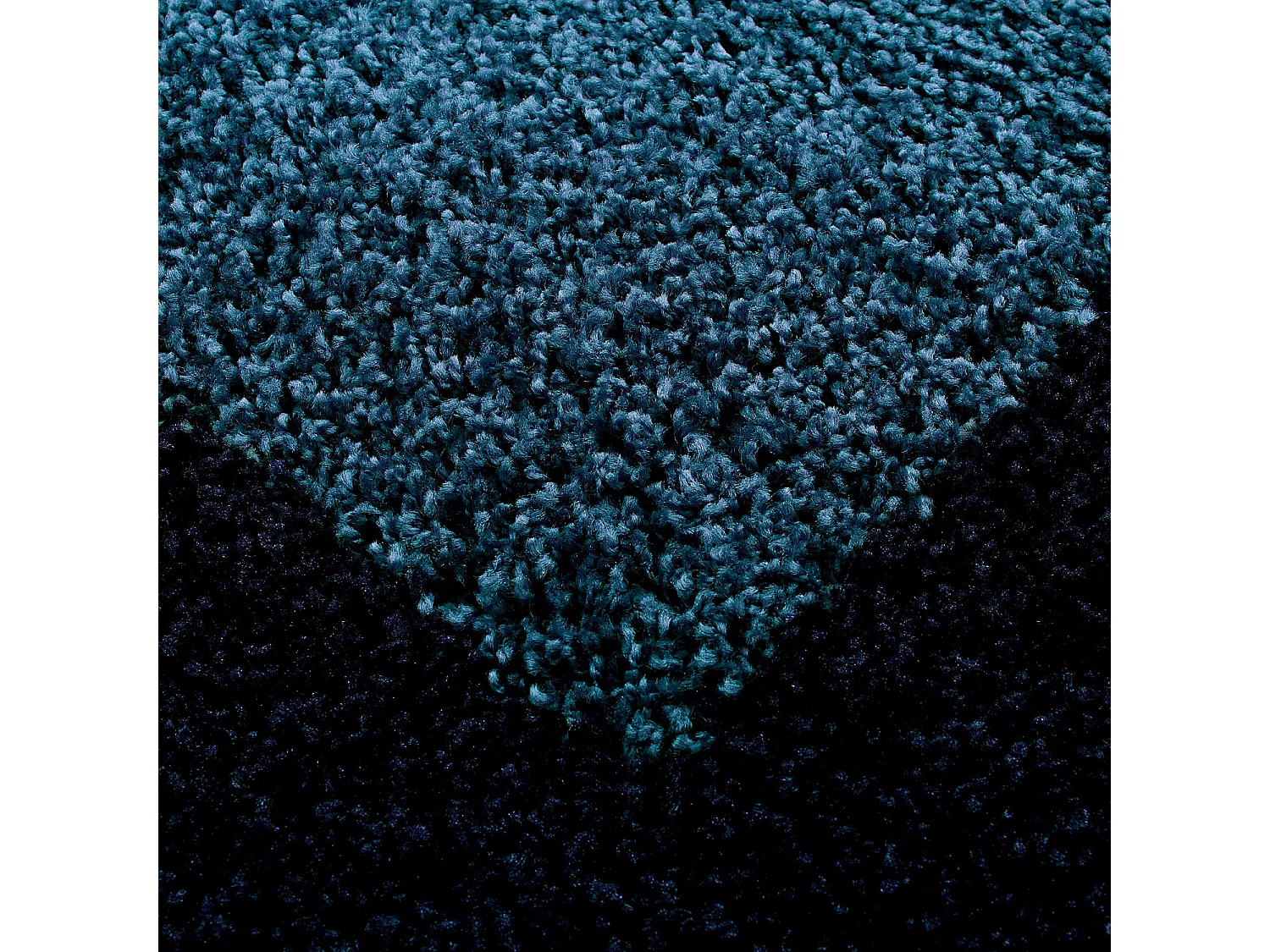 SHAGGY - Tapis à Bordures - Bleu Foncé 080 x 250 cm