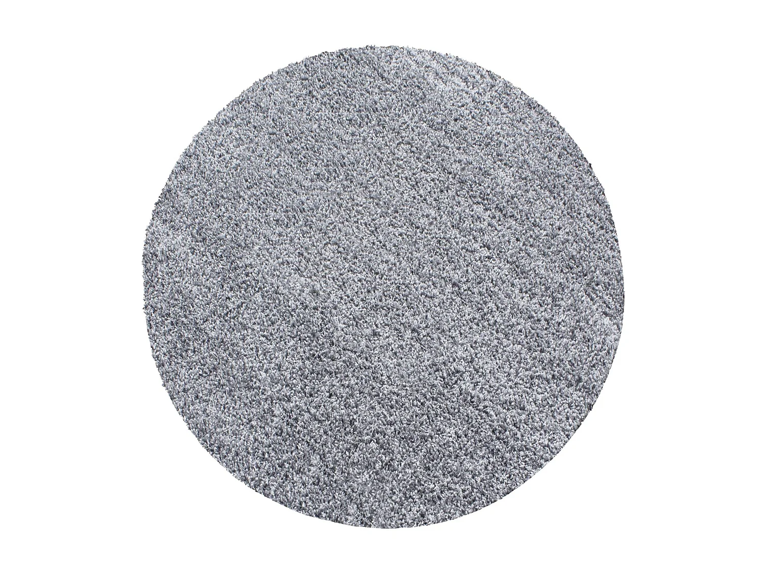 SHAGGY - Tapis Uni Rond - Gris clair 200 x 200 cm