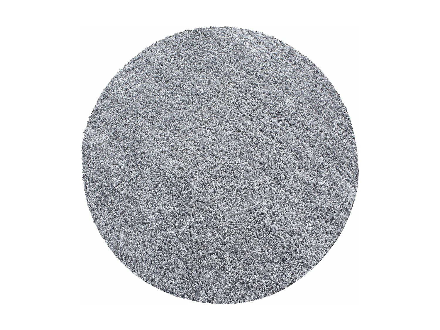 SHAGGY - Tapis Uni Rond - Gris clair 200 x 200 cm