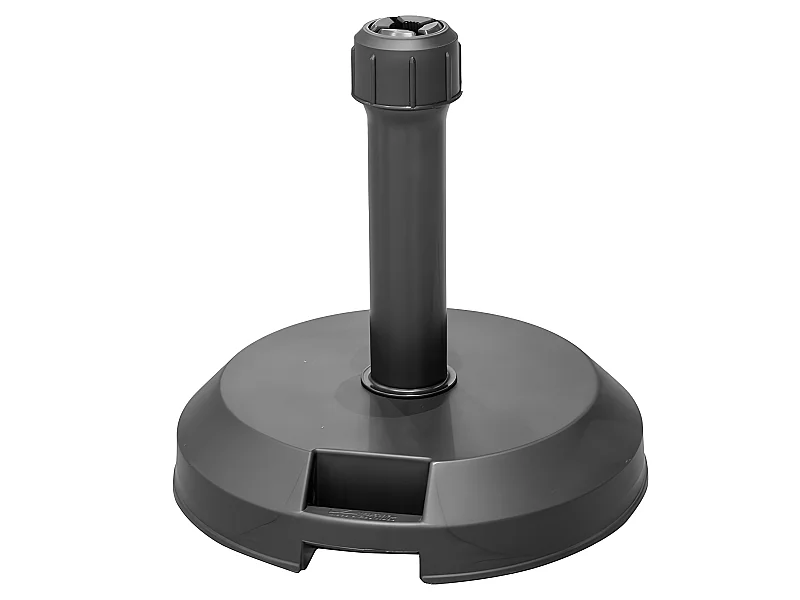 Pied de parasol 17kg béton noir Hespéride
