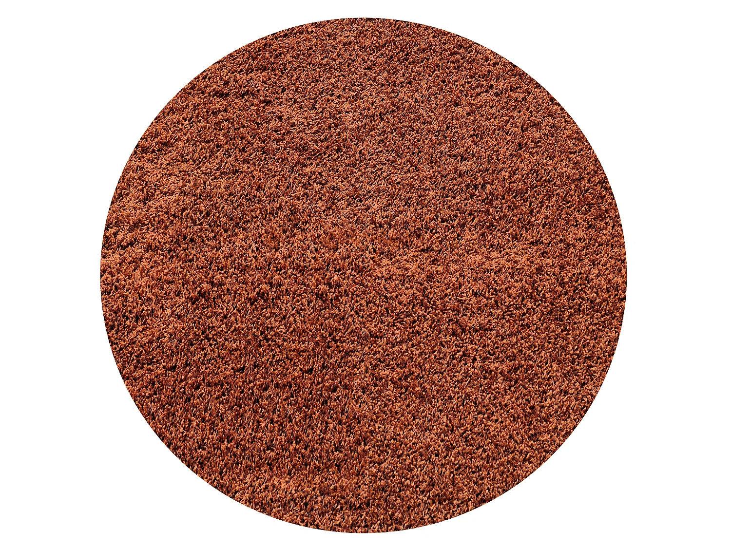SHAGGY - Tapis Uni Rond - Terra 200 x 200 cm