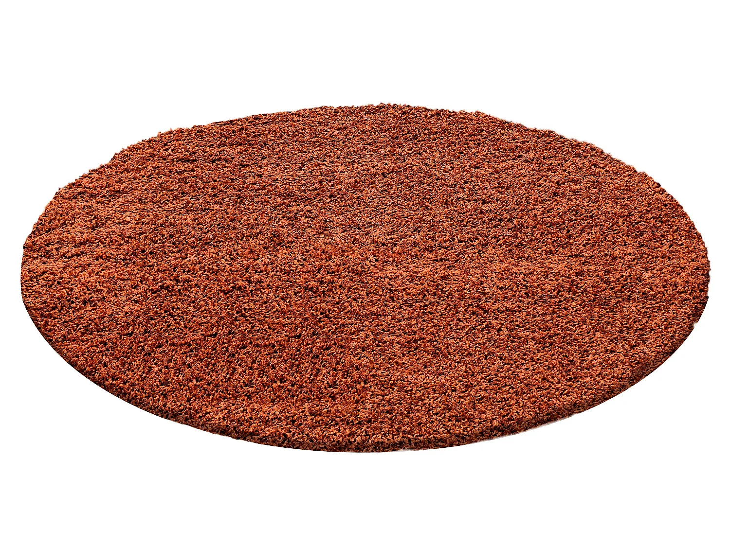 SHAGGY - Tapis Uni Rond - Terra 200 x 200 cm