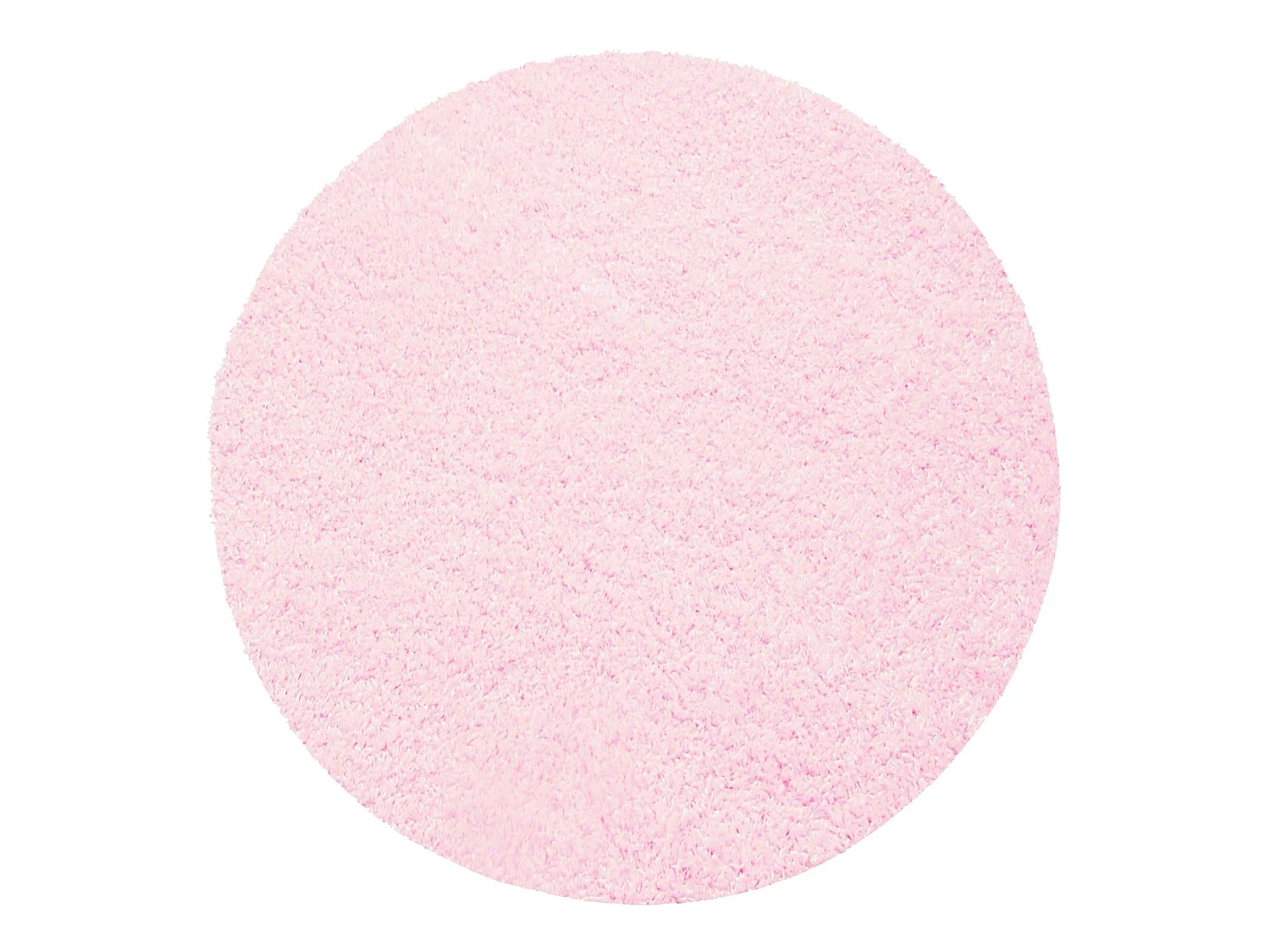 SHAGGY - Tapis Uni Rond - Rose 080 x 080 cm