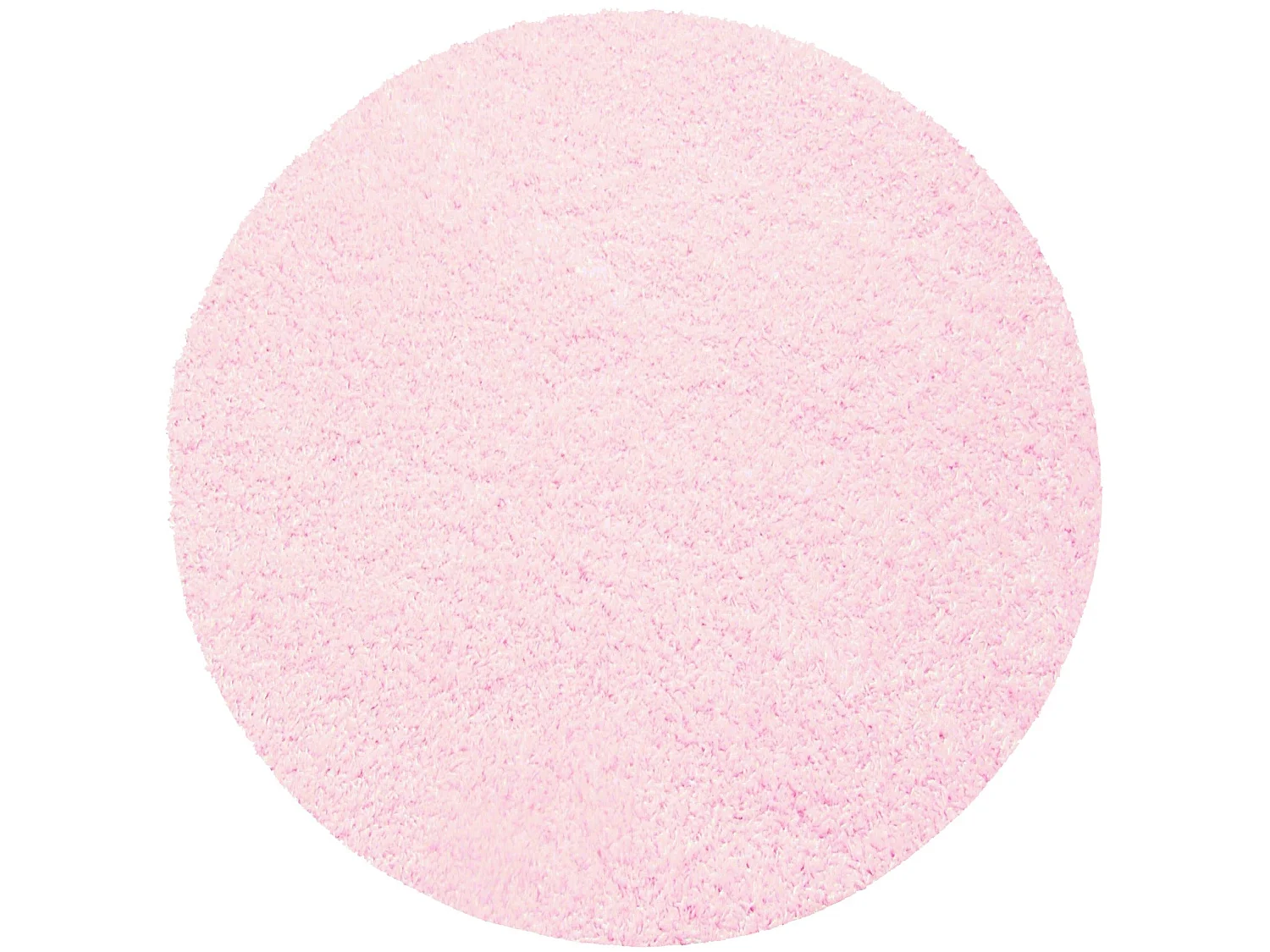 SHAGGY - Tapis Uni Rond - Rose 080 x 080 cm