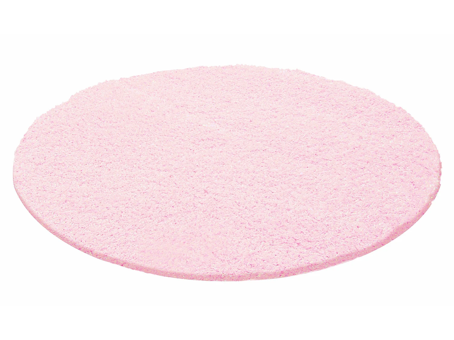 SHAGGY - Tapis Uni Rond - Rose 080 x 080 cm