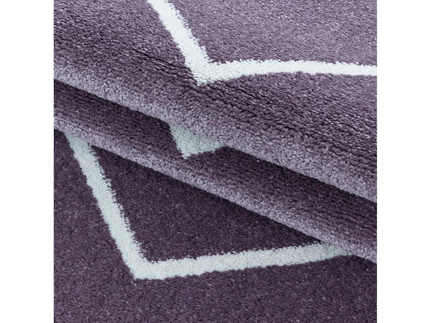 SCANDI Colors - Tapis à Chevrons colorés - Violet et Blanc 120 x 170 cm