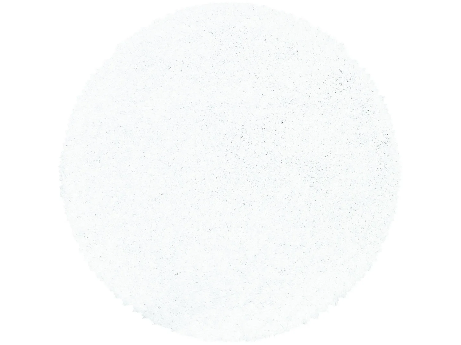 DOUX - Tapis Rond à poils longs doux - Blanc 200 x 200 cm