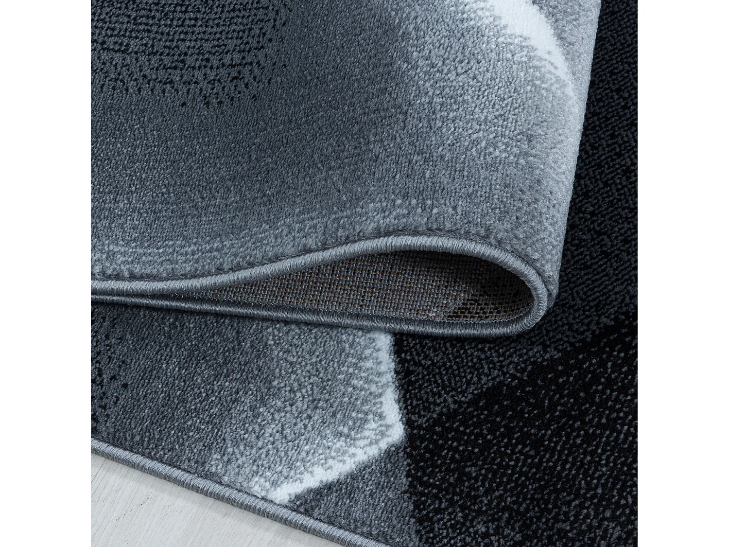 REFLET - Tapis à motifs géométrique - Noir 240 x 340 cm