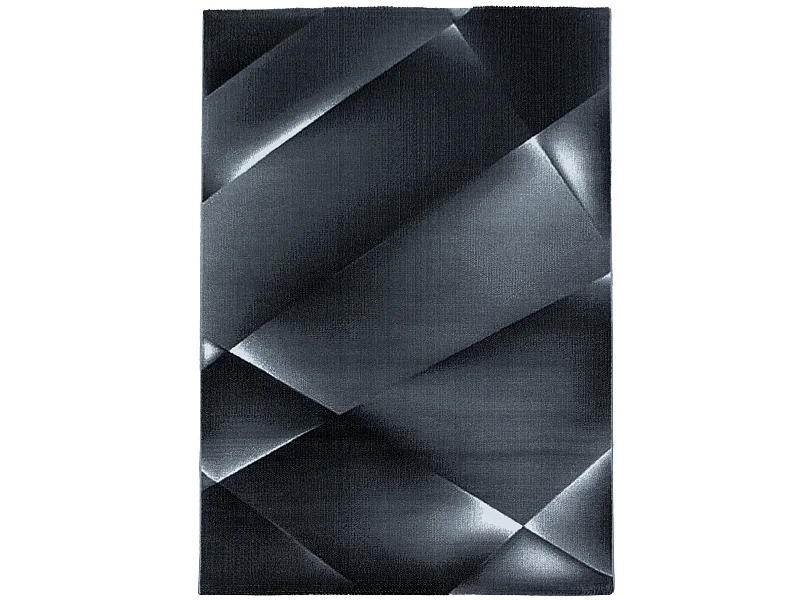 REFLET - Tapis à motifs géométrique - Noir 240 x 340 cm