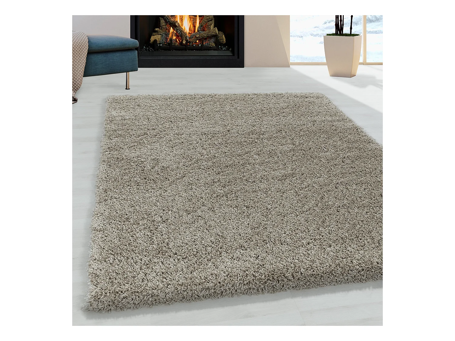 DOUX - Tapis à poils longs doux - Nature 300 x 400 cm