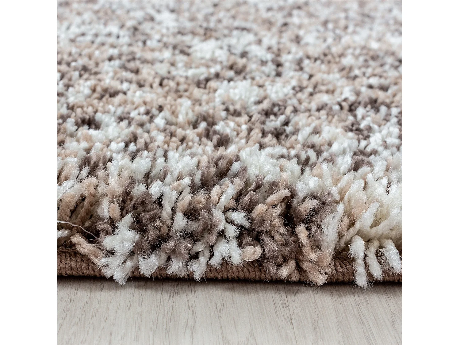 COSY - Tapis à poils longs 30mm - Beige et Blanc 160 x 230 cm