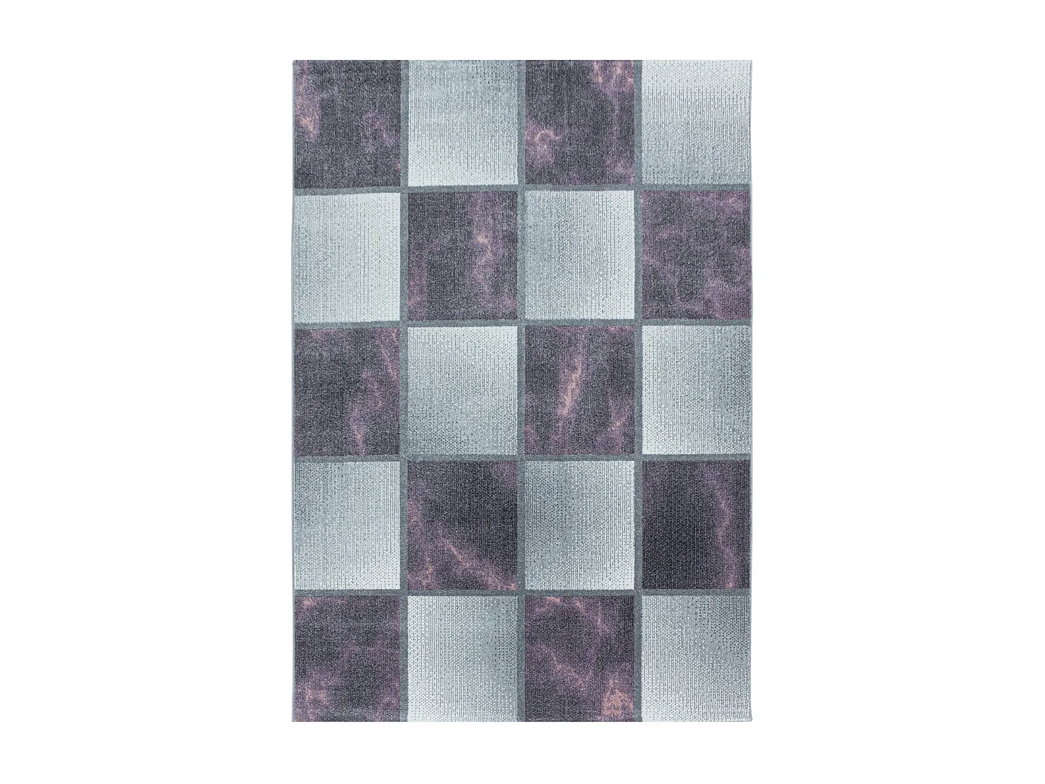 DAMES Line - Tapis Damier - Lila 240 x 340 cm