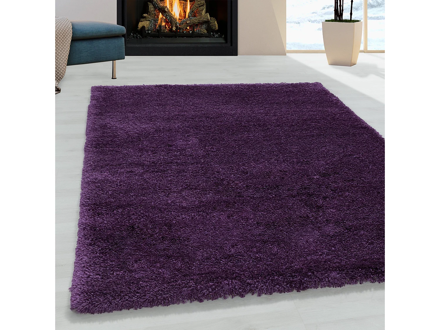 MOELLEUX - Tapis cosy à poils longs - Lila 120 x 170 cm