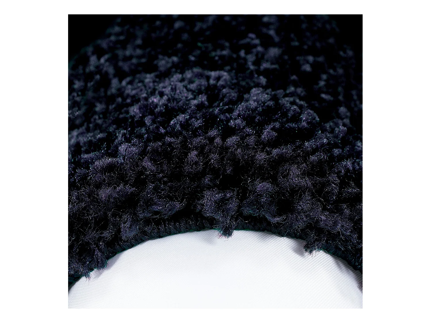 SHAGGY - Tapis à Bordures - Bleu Foncé 080 x 150 cm