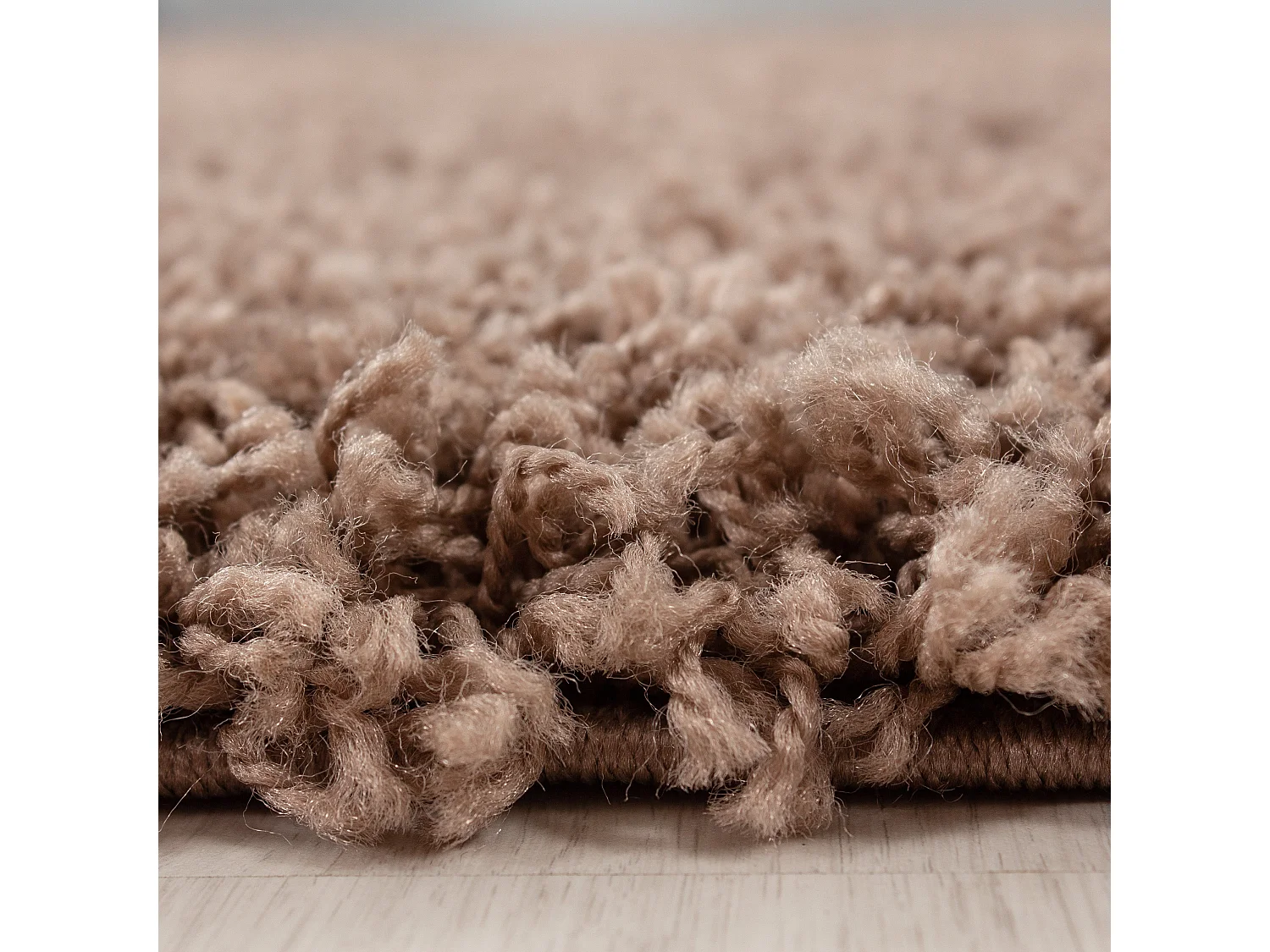 SHAGGY - Tapis Uni à poils longs - Café 080 x 150 cm