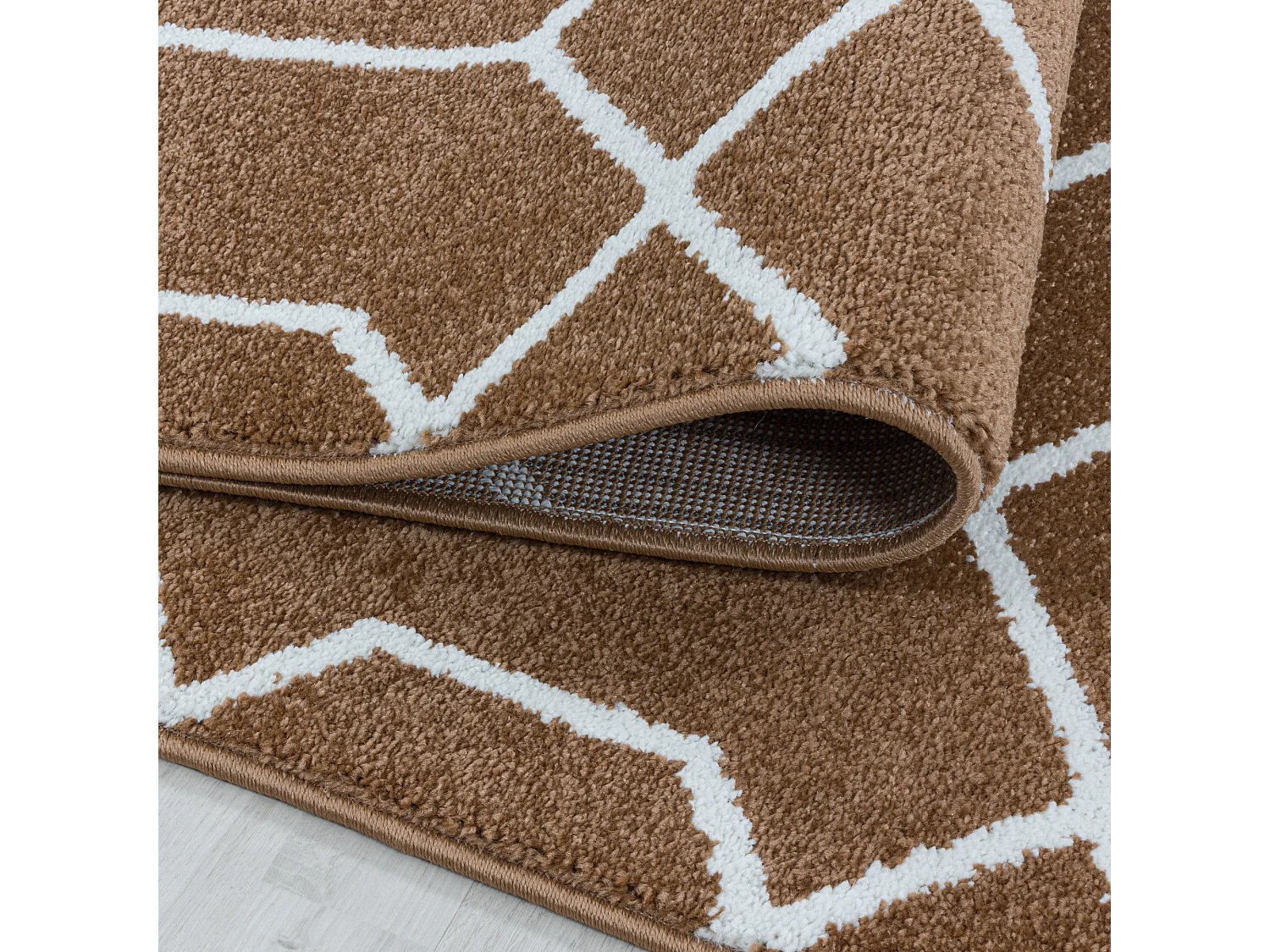 HEXA - Tapis à motifs géométriques - Cuivre 240 x 340 cm