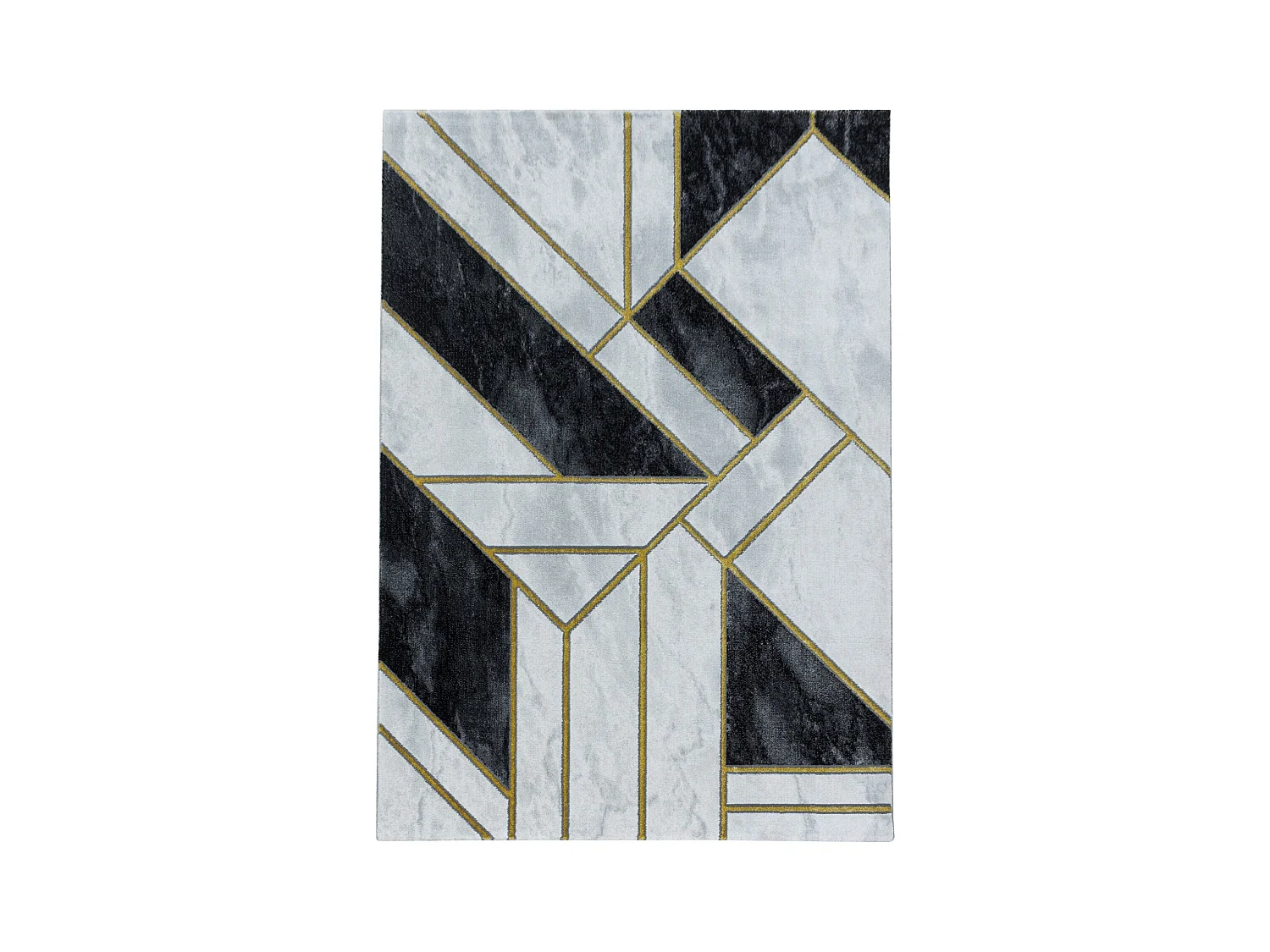 GRAFIC - Tapis effet marbre - Doré 120 x 170 cm