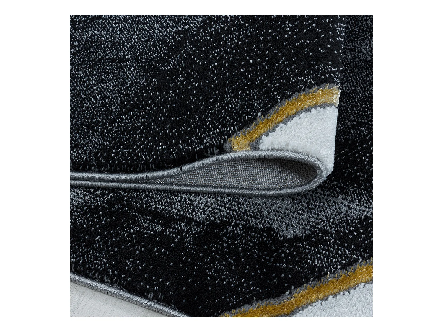 GRAFIC - Tapis effet marbre - Doré 120 x 170 cm