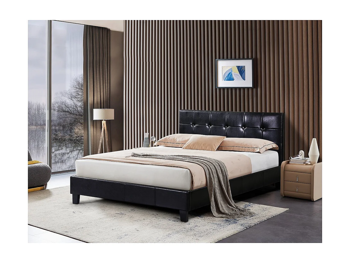 Letto "Julia" - 160 x 200 - Nero